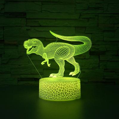 China EUROPEAN Dinosaur 3 D Lamp Lighting Lights For Kids 7 LED Color Touch Table Desk Lamps Gifts Night Changing Light for sale