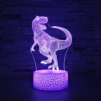 China EUROPEAN Dinosaur Gifts Night Light 3 D Lamp Lighting Lights For Kids 7 Color Changing LED Touch Table Desk Lamps for sale