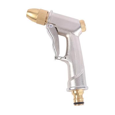 China For 4 Spray Mode Water Resistant Hand Held Nozzle Garden Hose Nozzle Sprayer 100% Metal Pistol Grip High Pressure Watering Sprayer for sale