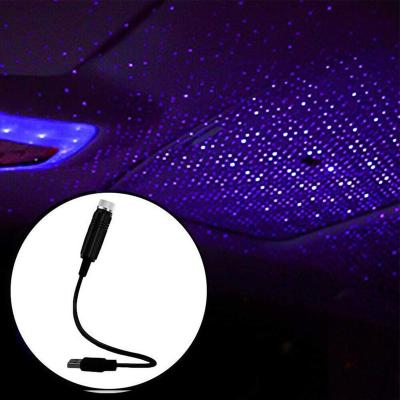 China USB Starry Ambient Auto Decoration Projector Atmosphere Mini Alloy Car Roof Star LED Laser Car Roof Star Night Light for sale