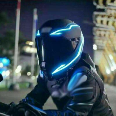 China Motorcycle Plastic Helmet LED Reflective Marks 4 PCS Cool Light Helmet Led Strip Light Kit Bar Accessories Light Decoration for sale