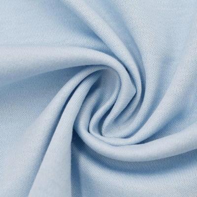 China Lightweight Double Jersey Fabric 70S 100% Cotton For Garment Plain Dyed for sale