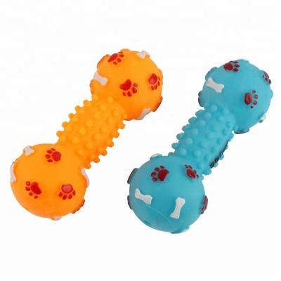 China Toprank custom design squeaky pet products vinyl dog toy soft bone shaped dog chewing toy for sale