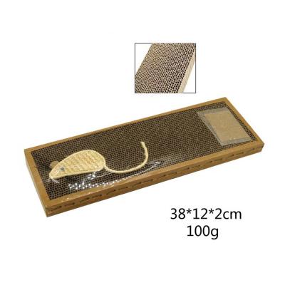 China Cheap wholesale cat toy corrugated cardboard cat scratchers with mouse for sale