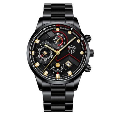 China Reloj Hombre Automatic Luxury Men's Date Watch Fashion Business Stainless Steel Quartz Watch Men's Luminous Watches Brand for sale