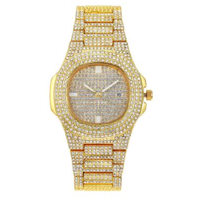 China Full Calendar Ladies Fashion Quartz Watch Diamond Gypsophila Calendar Metal Ladies Watch for sale