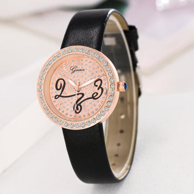 China New Fashion Elegant Ladies Alloy Ladies Watch Water Resistant Leather Strap Women's Quartz Watch for sale