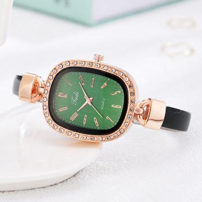 China Power Reserve Fashion Ladies Watch Fashion Elegant Ladies Analog Watch Dial Rhinestone Rectangle Women Quartz Casual Watches for sale