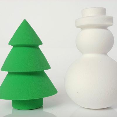 China Wholesale Super Soft Custom Makeup Tools Makeup Care Beauty Logo Christmas Tree Snowman Santa Blast New Year Cosmetic Latex Sponge Non for sale