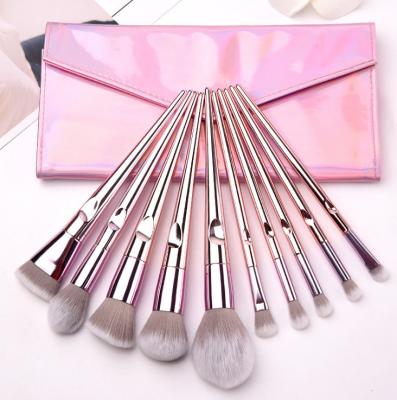 China Angular Blush China Seller Professional Free Sample Pink Glitter Cosmetics Makeup Custom Logo Brush Set for sale