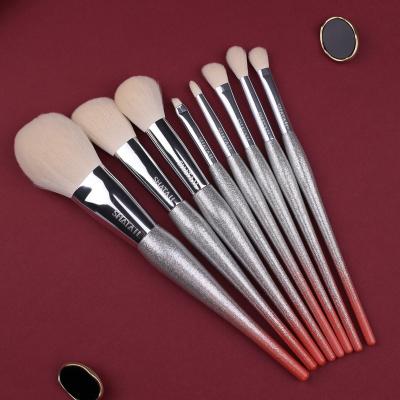 China Angular Blush Synthetic Diamond Cosmetic Brushes Kit Set Red Hai Rhinestone Mermaid Makeup Brush for sale