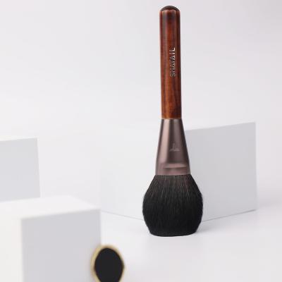 China Angular Blush Manufacturers Wooden Handle Best Value Design Special Makeup Brush With Custom Logo for sale