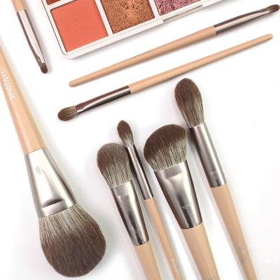 China Angular blush manufacturers china professional custom logo synthetic base blush private makeup brush set for sale