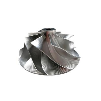 China Aluminum Alloy Billet GTX3076R GT3076R Compressor Wheel Billet 9 Blade Point Milling Processing for sale