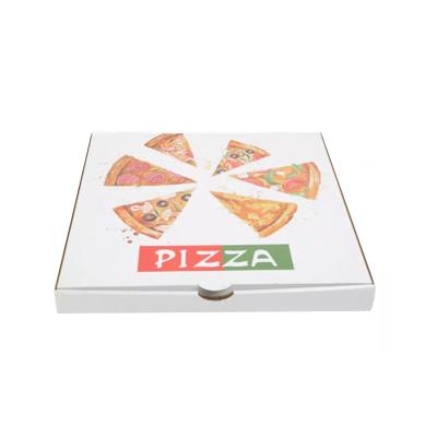 China LOGO Brand Size Fancy Printing Recyclable Custom Foldable Strong Corrugated Cardboard Box Fast Delivery Pizza Box for sale