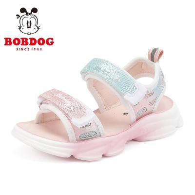 China Bobdog Flat Summer Soft Soles Boys And Girls Shoes Baby Kids Beach Flat Sandals Kids Sandals for sale