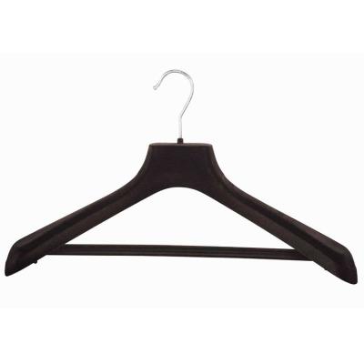 China Extra Wide Hangers Gray Plastic Coat Hanger Black Suit Hanger Multifunctional OEM New Custom Comfortable Design for sale