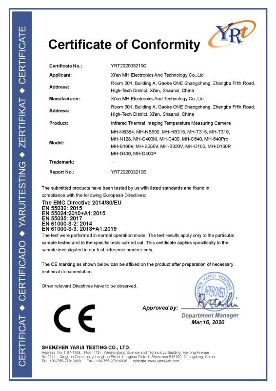 CE - Xi'an MH Electronics And Technology Co., Ltd.