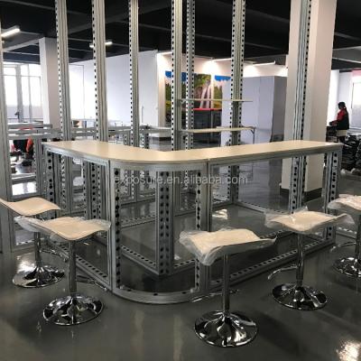 China Aluminum Frame M Series Booth Exhibition Customized Bar Counter for sale