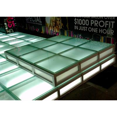 China High Quality and Safety Laminated Tempered Glass Show Blocks Floor Led Dance Floor Panel Made in China for sale