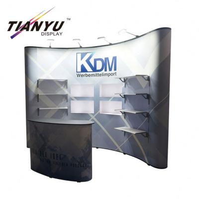 China Cost Effective PVC Portable Modern Aluminum Display Bend Tube Magnetic Pop Up Display for sale