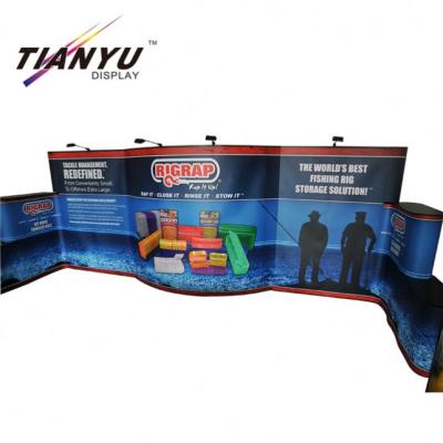 China Commercial Portable Special Aluminum Display PVC Design Display Backdrop Cost Effective Standard Standard Cheap Marketing Pop Up Racks for sale