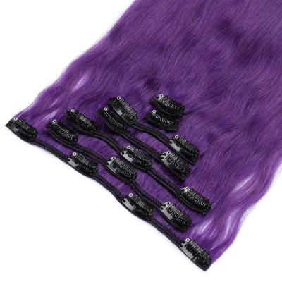 China New Fashion Silky Straight Color Special Purple Wave Color Hair Extensions Cut Into 100% Real Hair for sale