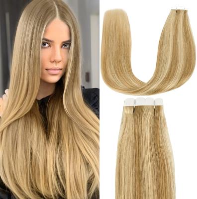 Κίνα Invisible Silky Straight Silicone Cuticle Free Invisible Seamless Tape In Hair 100% Hair Extensions προς πώληση