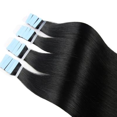 China European High Quality Silky Straight Wave Hair Tape In Extension Remy Tape Hair Extensions Natural Hairline for sale