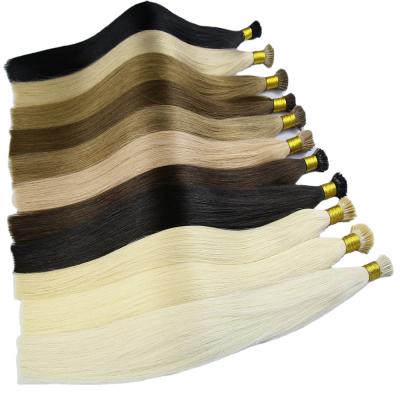 China Hot Selling Russian Virgin Double Drawn Silky Straight Wave Human Keratin Hair Extension I tip deep wave 4 color for sale