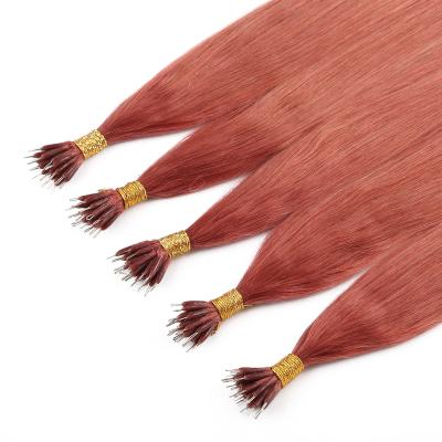 China Good Quality Silky Straight Nano Keratin Hair Extensions Pre Bonded Virgin Hair Nano Wave Hair Extension for sale