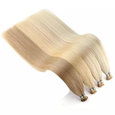 China Jerry Curl Russian Human Remy Hair I Tip Keratin Hair Double Bonded Prebonded Hair Extensions for sale