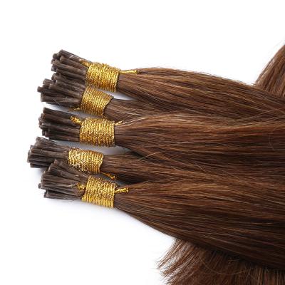 China Silky Straight Wave Qingdao Virgin Brazilian Remy Hair Extension I Tip Pre Bonded Hair Wholesale Price for sale