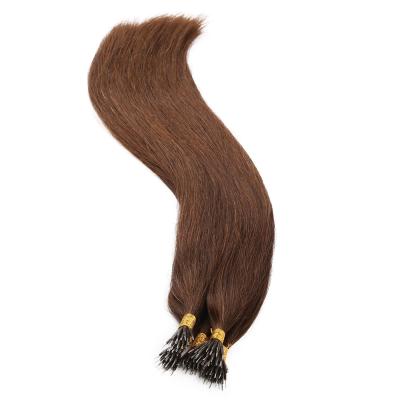 China Free Sample 22inch 4# Silky Straight Nano Wave Hair Extensions Remy Human Prebonded Fast Delivery Wholesale Price for sale