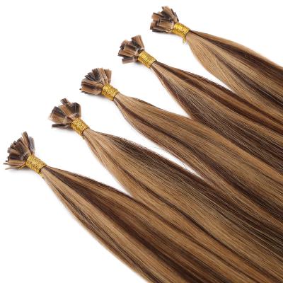 China High Quality Silky Straight Piano Wave Cuticle Aligned Keratin Pre Bonded Flat Tip Hair Extension for sale