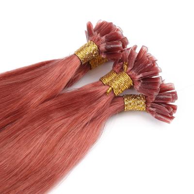 China Best Selling Silky Wave Straight Hair Extensions Customized Color 35 u Tip Hair Extensions Wholesale Price Bundle Hair Extensions for sale