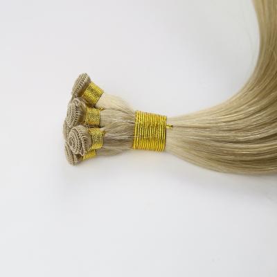 China Wholesale 12A Silky Straight Good Quality Cuticle Wave Blonde 100% Raw Human Untouched Human Hand Tied Hair Weft Extensions for sale