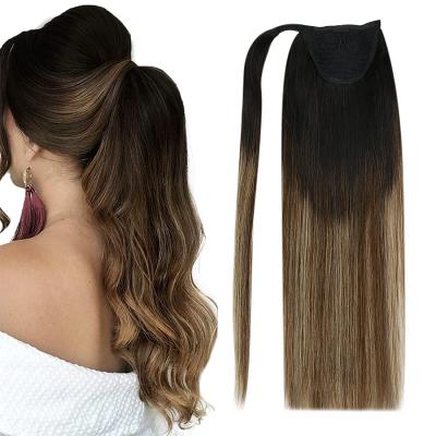 China Wholesale 12a Silky Straight Unprocessed Virgin Indian Hair Drawstring Ponytail For Woman for sale