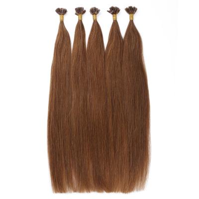 China Chocolate U Tip Silky Straight Hair Extensions Large Silky Wave Hair Extensions Dropship for sale