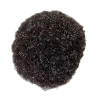 China Good Quality Short Afro Swiss Lace Curly Remy Human Hair Piece Toupee Men Hair Toupee Wholesale Wave Men's Hair Toupee for sale