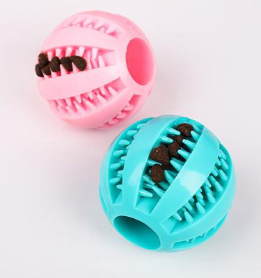 China Viable Popular Dog and Cat Pet Rubber Toy Leakage Gnaning Mint Ball Pet Toy for sale