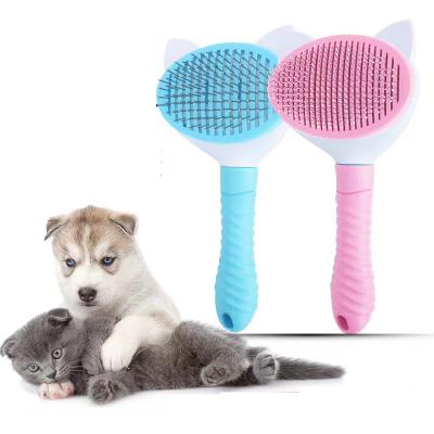 China Viable Long Hair Small Dog and Cat Nylon Elastic Tooth Shell Detangle Massage Comb Beard Needle Coarse Comb for sale