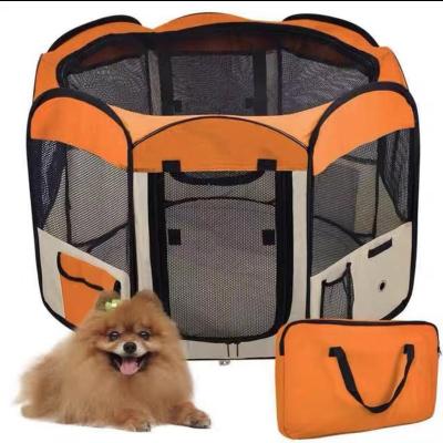 China Hot Viable Octagonal Pet Travel Tent Travel Bed Cat Barrier Cat Barrier Folding Multi-function Pet Cage for sale