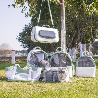 China Three Sustainable Ways Use Outdoor Breathable Removable Folding Portable Pet Cat Dog Travel Carrier Bag for sale