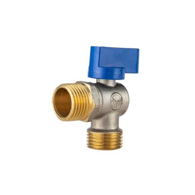 China General Varte Brand Wholesale 1/2X1/2 Washing Machine Brass Nickel Plated Inlet Valve for sale