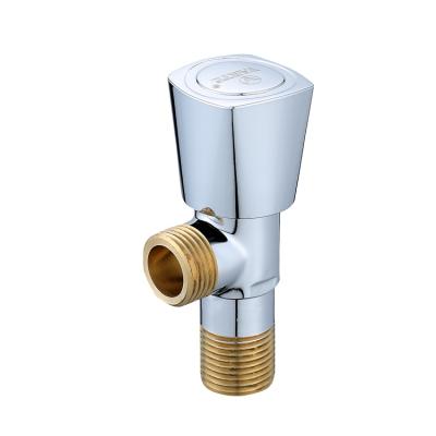 China General Hot Selling Mini Bathroom Accessories Two Way Water Control Valve Brass Silver Brass With Zinc Alloy Round Handwheel for sale