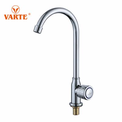 China Thermostatic Zinc Single Handle Taps Long Neck Faucets Cold Water Kitchen Sink Basin Faucet Single Tap for sale