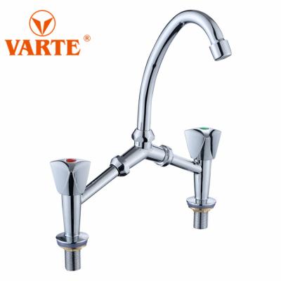 China Thermostatic Faucets Dual To Handle Cold And Hot Water Faucets Faucet Kitchen Sink Basin Faucets Faucets With Brass Cartridge for sale