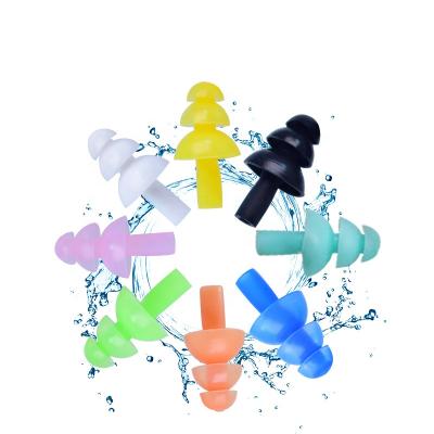 China Warterproof Warm Soft Waterproof Silicone Swimming Nose Clip Plugs Swim Pool Earplugs For Adults And Children for sale