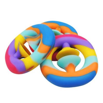 China 2021 Instant Hot Toy Rainbow Amazon Rope Fidgety Person Toy For The Elderly, Kids And Adults 6*6*1.2cm for sale